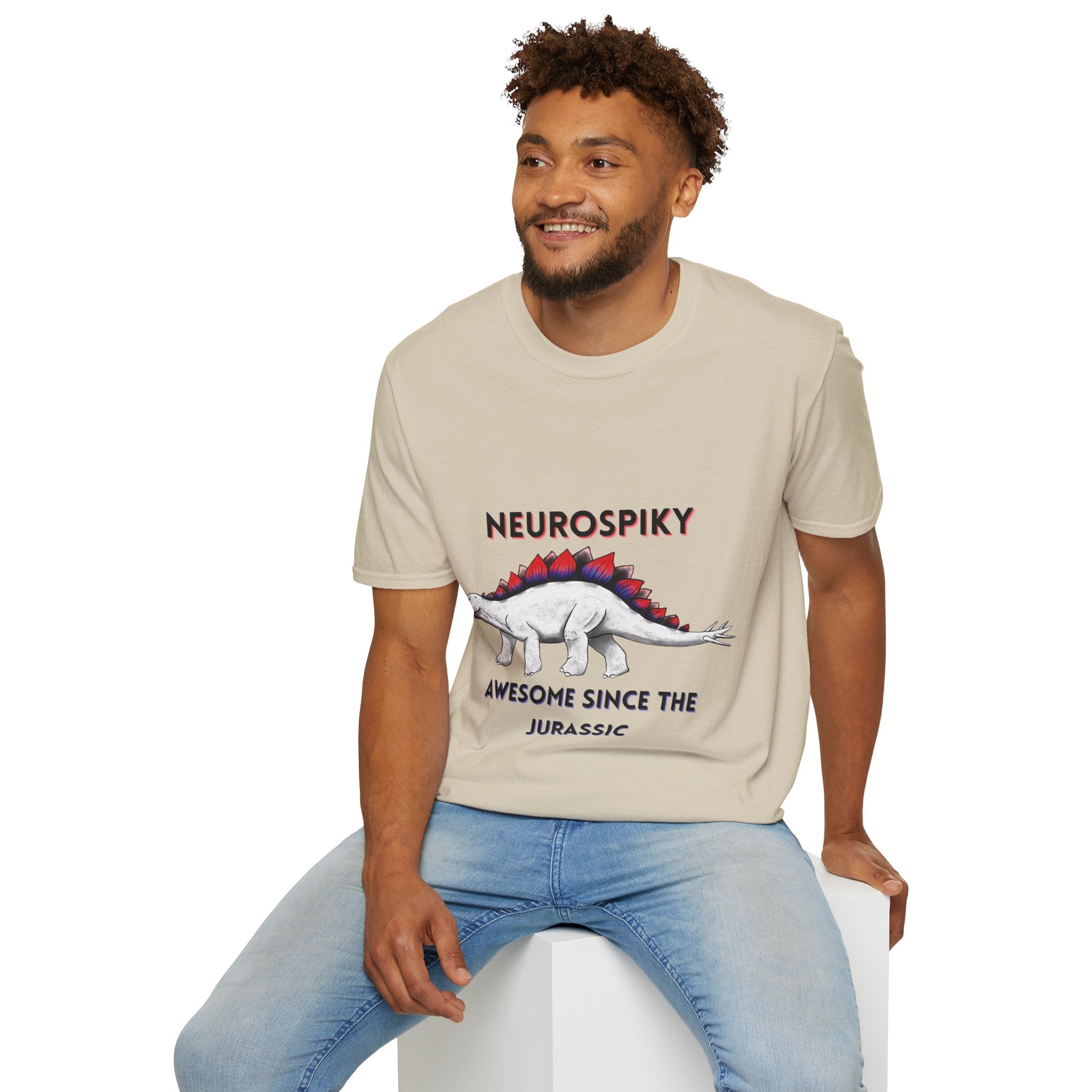 Neurospiky T-Shirt — "Neurospiky: Awesome Since the Jurassic" Stegosaurus Dinosaur