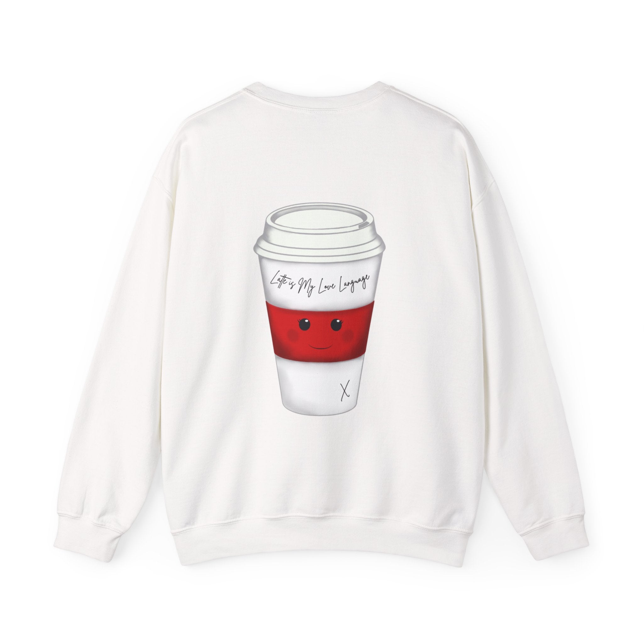 Coffee Cup Crewneck Sweatshirt – Cute 'Latte is My Love Language' Graphic