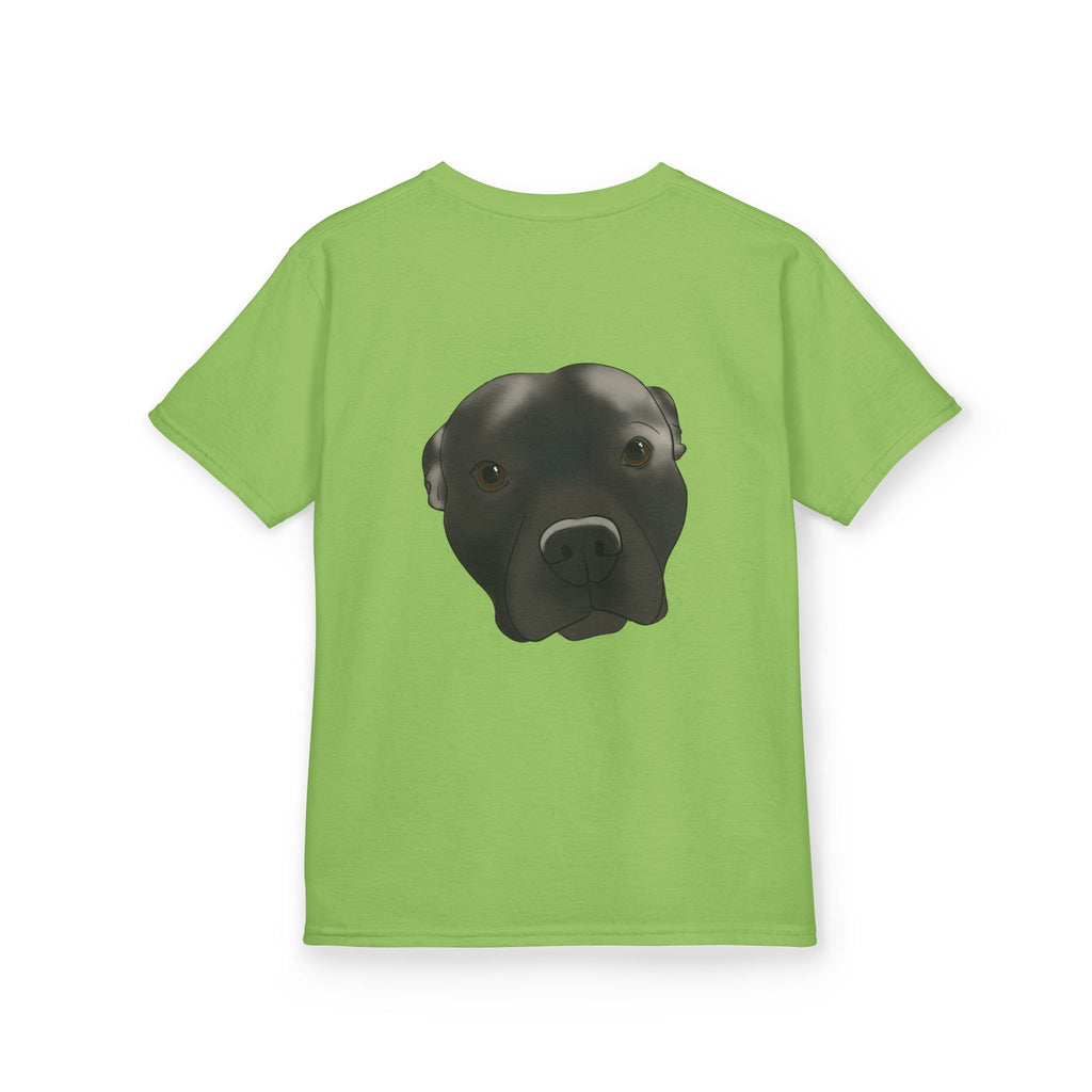 Kids T‑Shirt — Cute Black Puppy Face