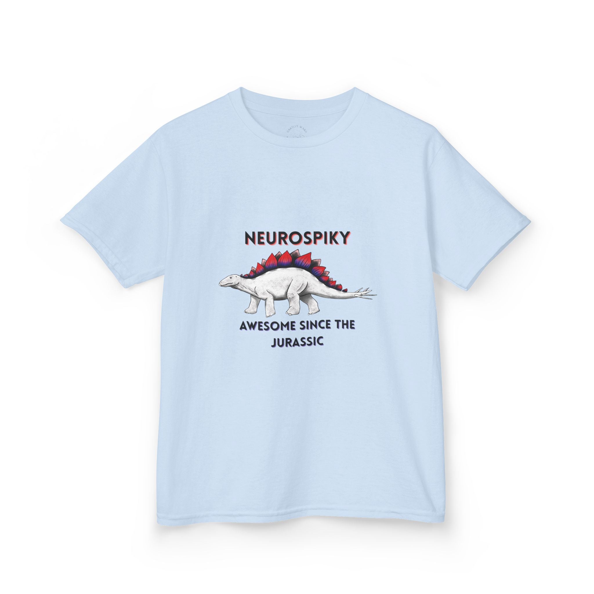 Kids T‑Shirt — 'Neurospiky: Awesome Since the Jurassic' Stegosaurus Dinosaur Tee