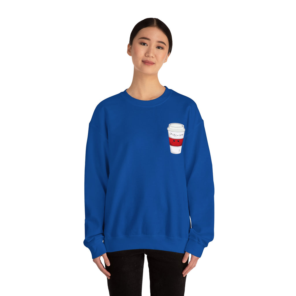 Coffee Cup Crewneck Sweatshirt – Cute 'Latte is My Love Language' Graphic