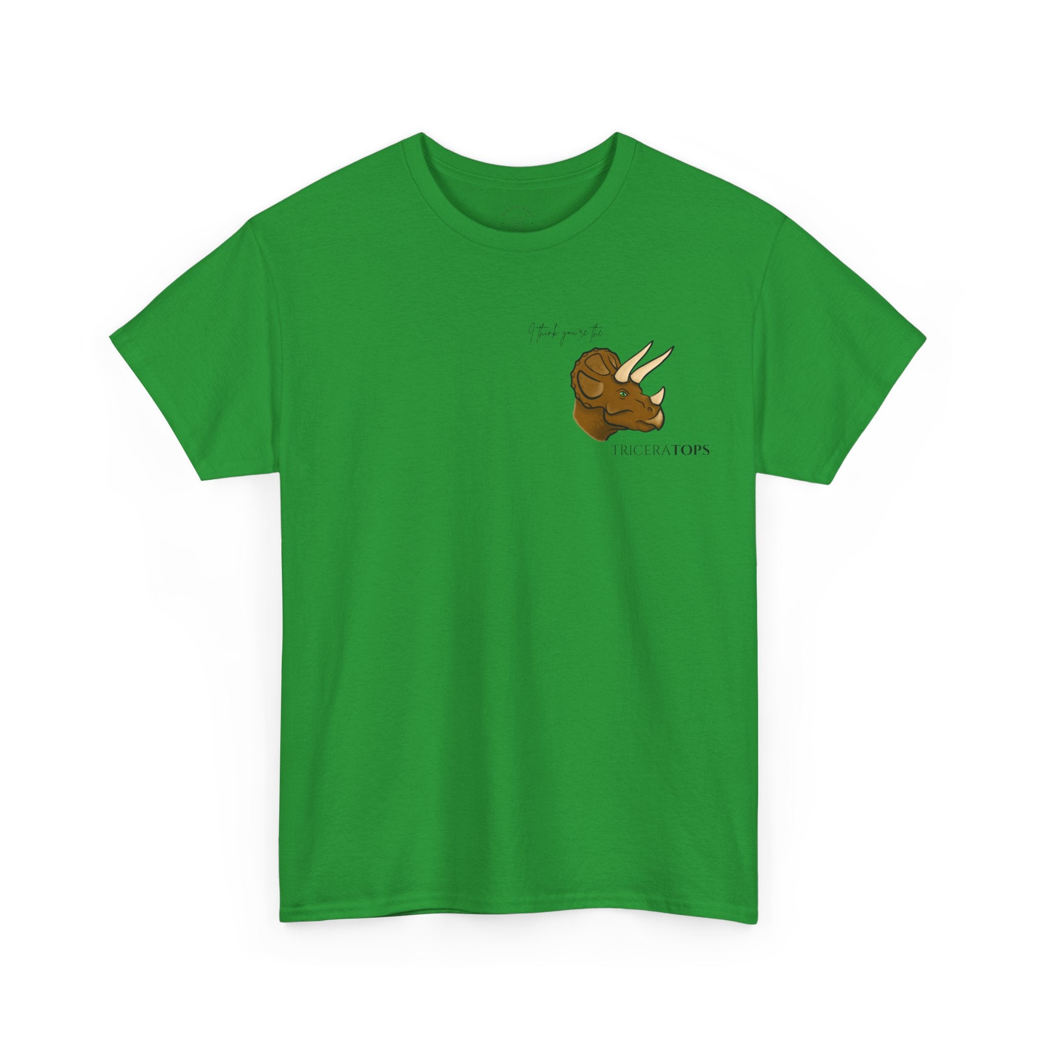 Triceratops Illustration Tee I Think You're the TriceraTOPS | Dinosaur Graphic Shirt