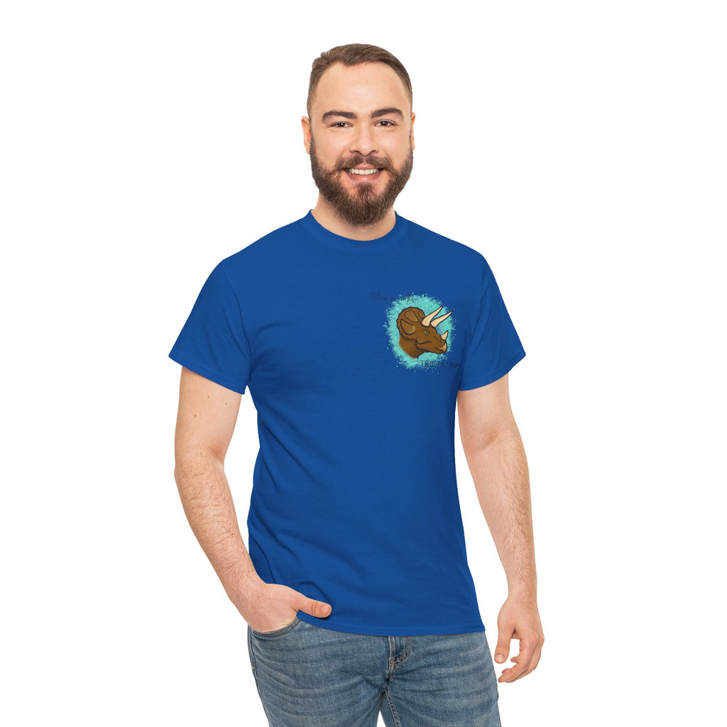 Triceratops Illustration Tee I Think You're the TriceraTOPS | Dinosaur Graphic Shirt
