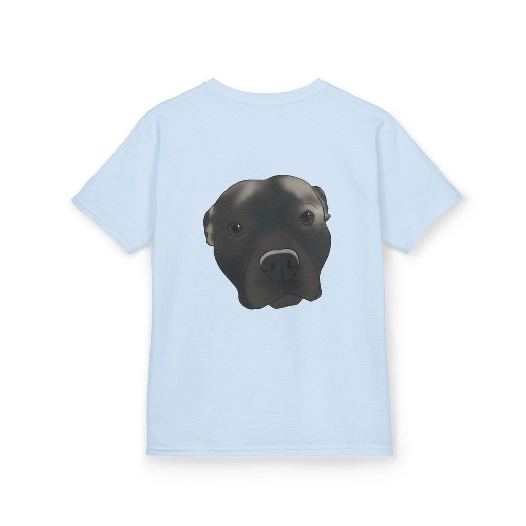 Kids T‑Shirt — Cute Black Puppy Face