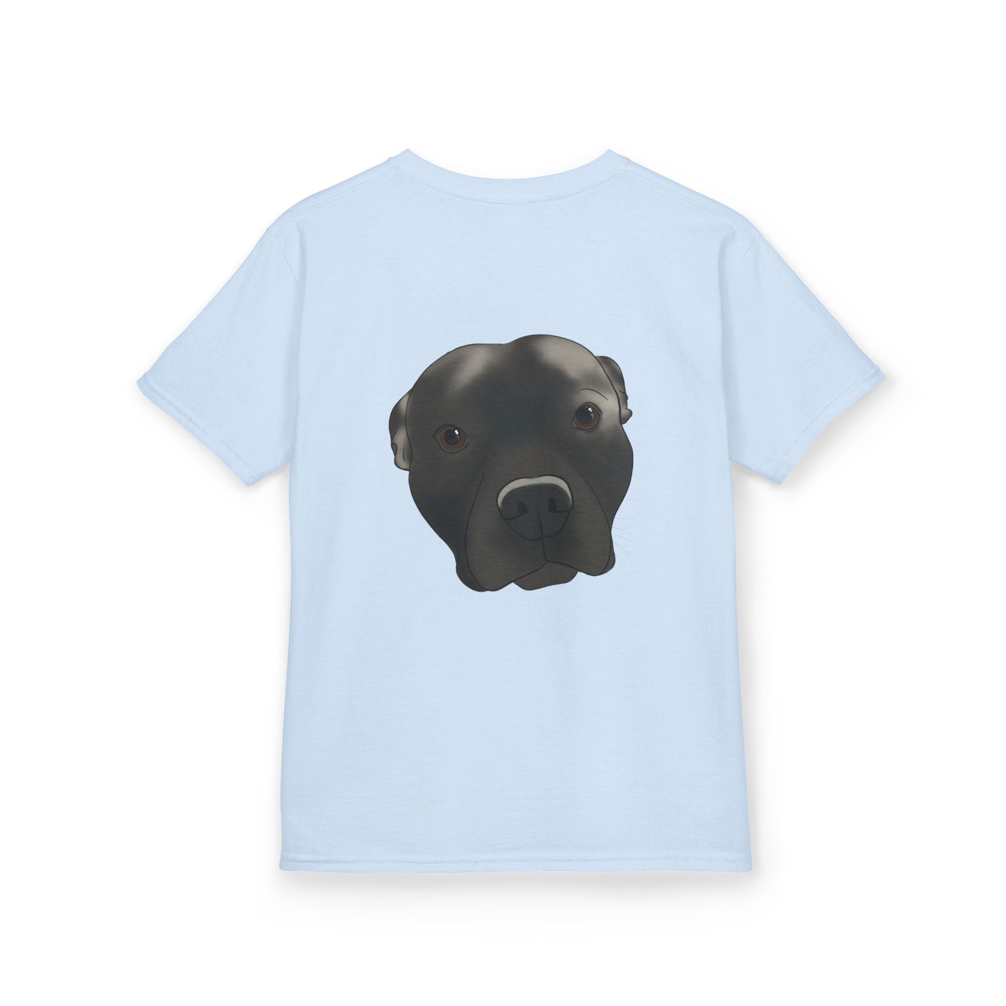 Kids T‑Shirt — Cute Black Puppy Face