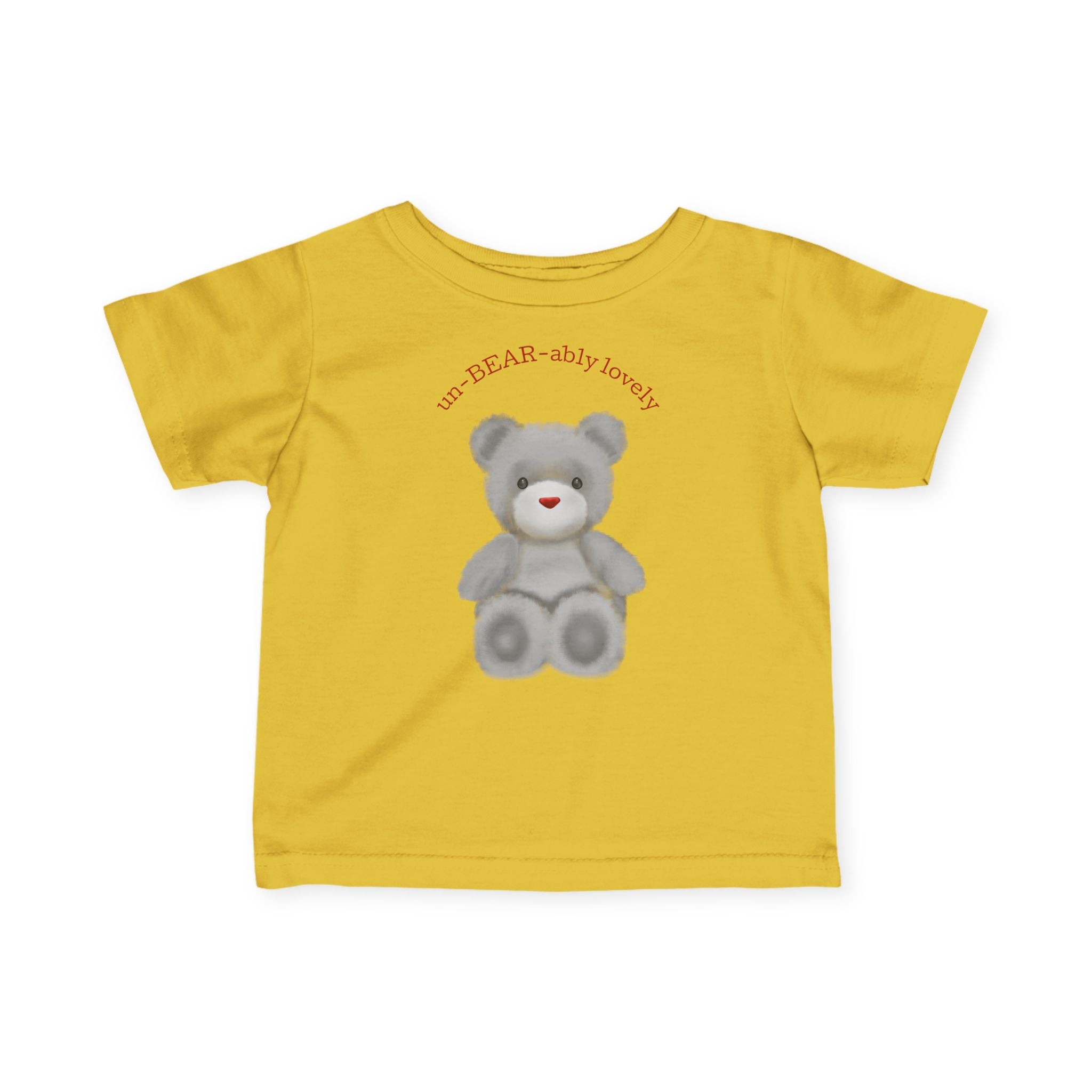 Grey Teddy Bear Infant Tee | Cute Baby Bear Graphic - Unisex