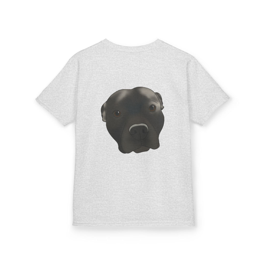 Kids T‑Shirt — Cute Black Puppy Face