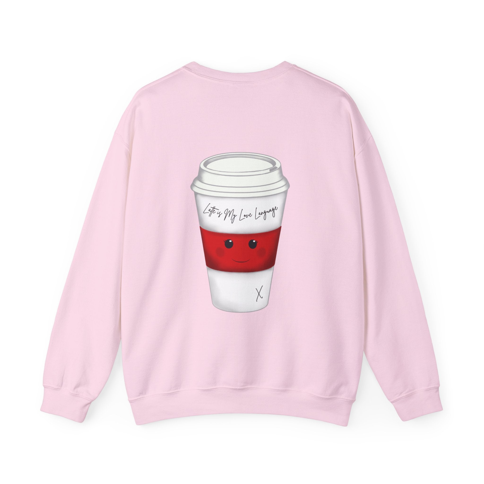 Coffee Cup Crewneck Sweatshirt – Cute 'Latte is My Love Language' Graphic