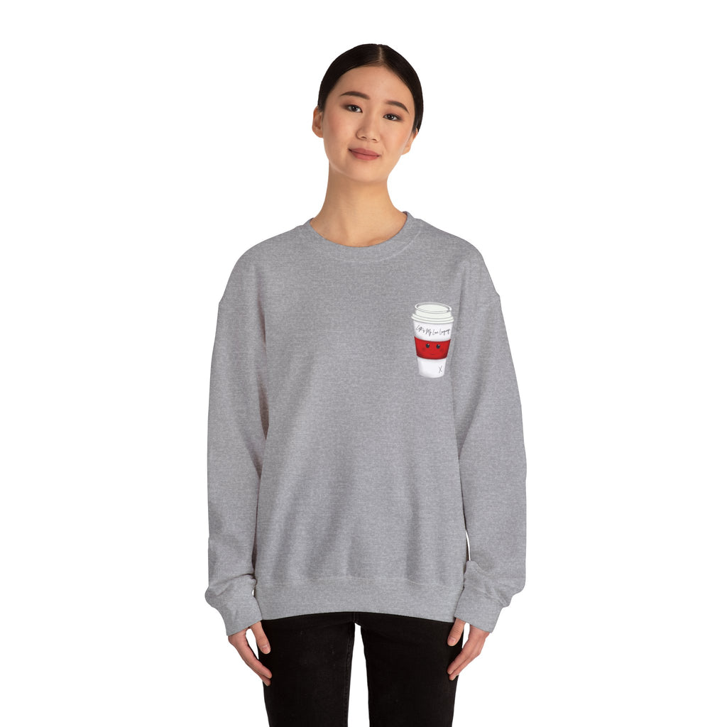 Coffee Cup Crewneck Sweatshirt – Cute 'Latte is My Love Language' Graphic