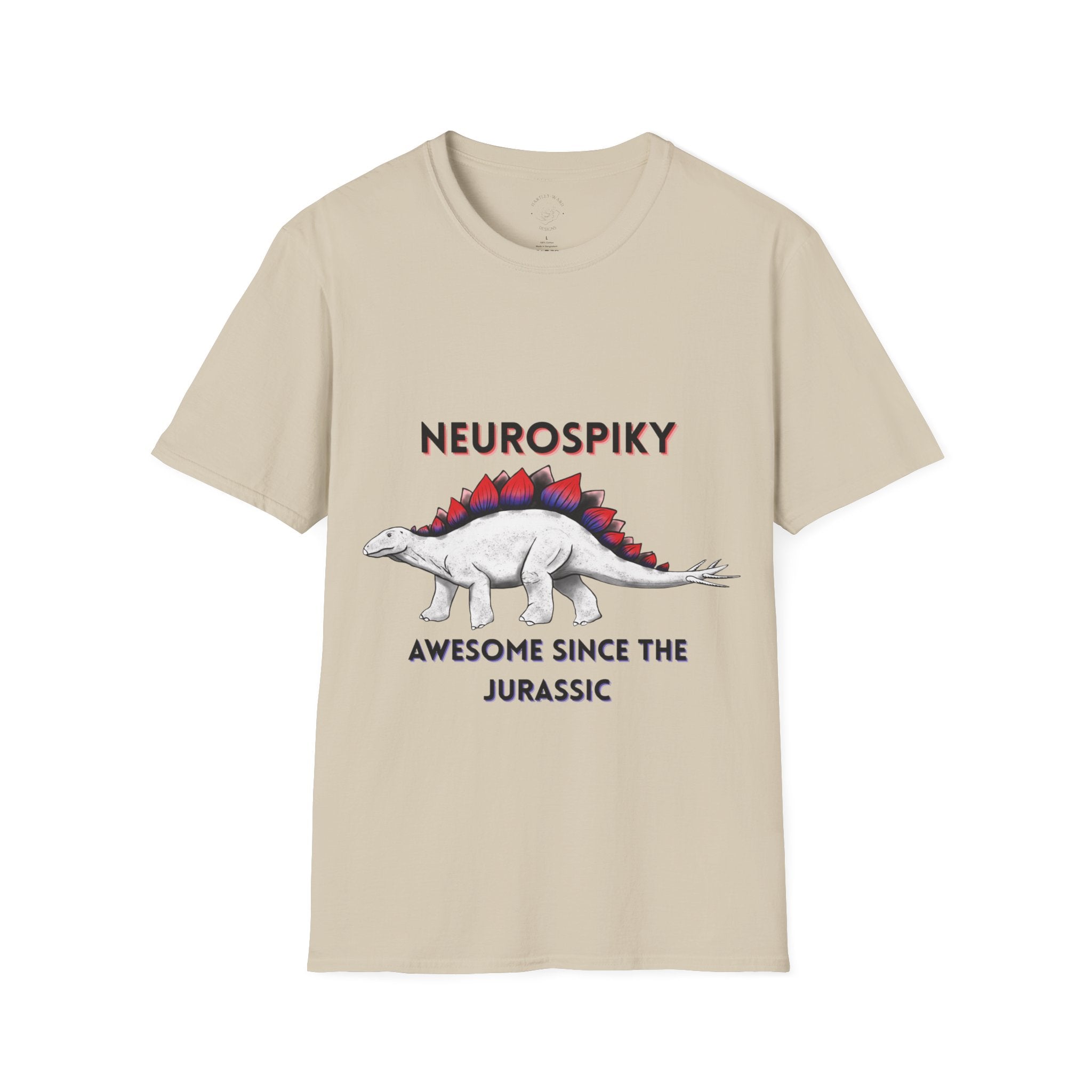 Neurospiky T-Shirt — "Neurospiky: Awesome Since the Jurassic" Stegosaurus Dinosaur