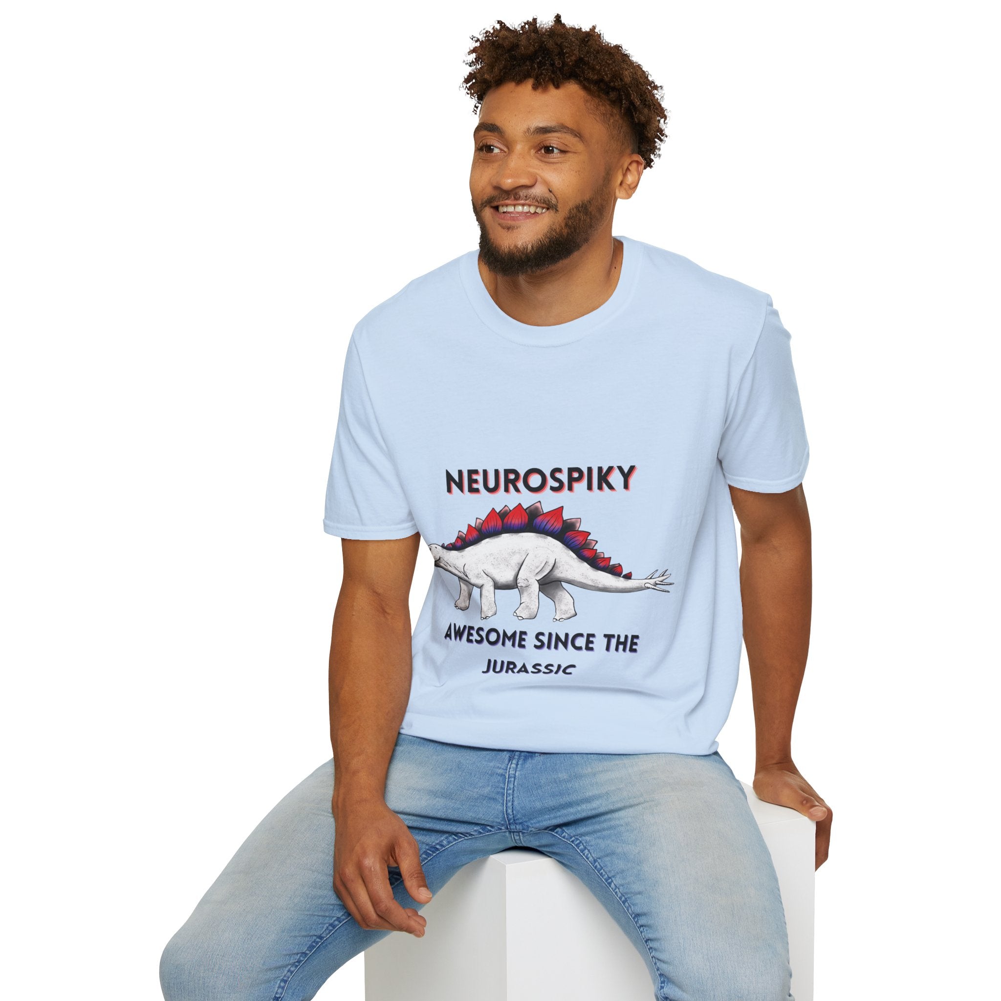 Neurospiky T-Shirt — "Neurospiky: Awesome Since the Jurassic" Stegosaurus Dinosaur