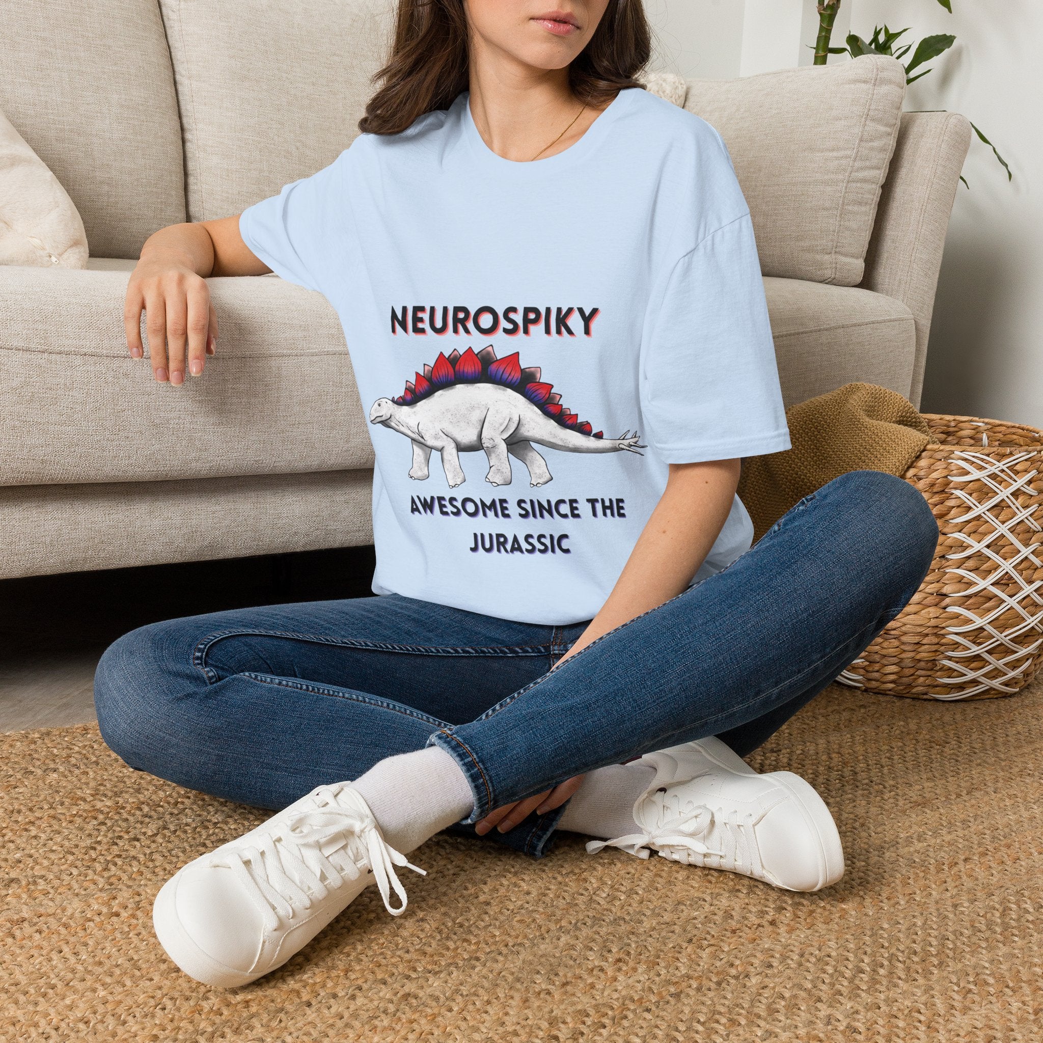 Neurospiky T-Shirt — "Neurospiky: Awesome Since the Jurassic" Stegosaurus Dinosaur
