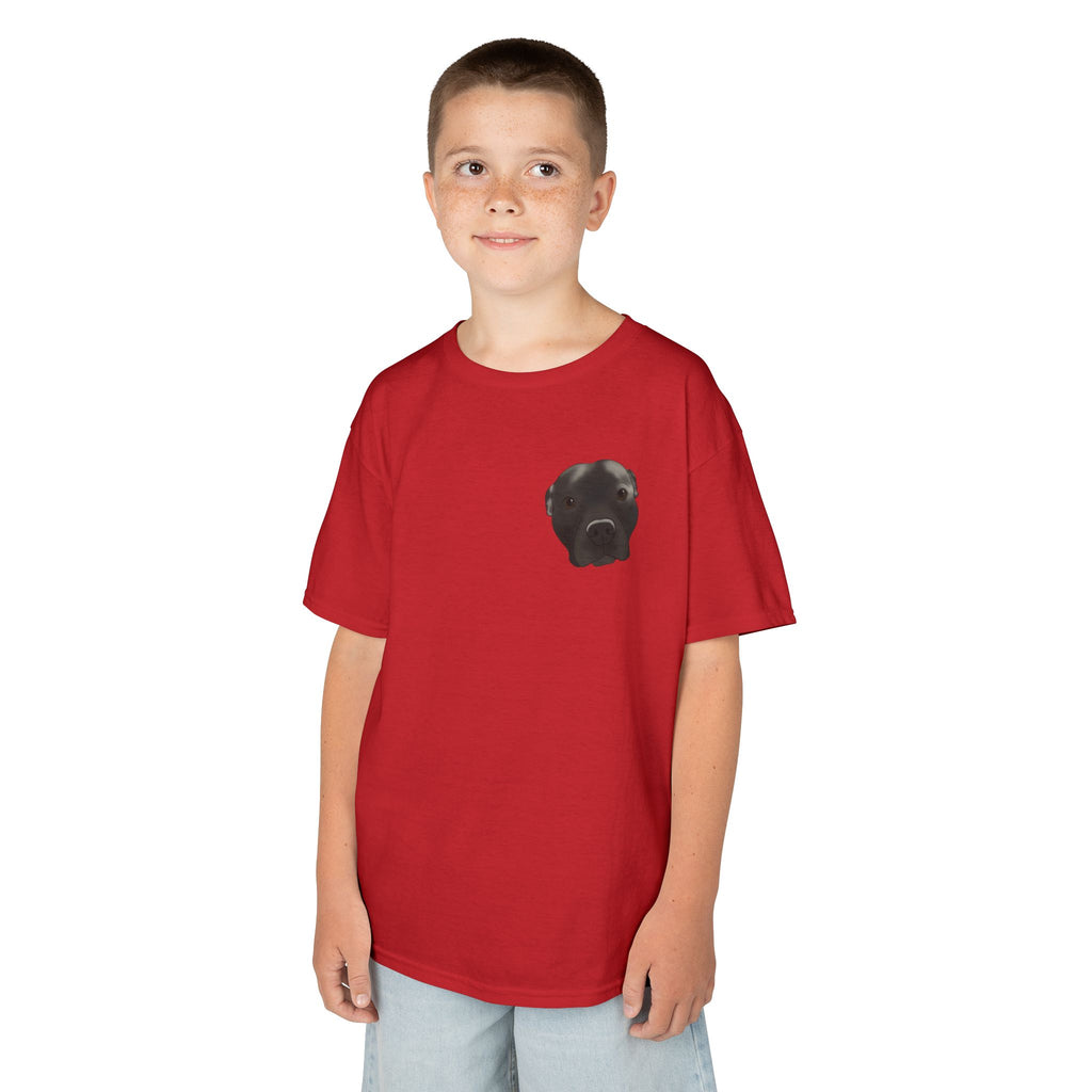 Kids T‑Shirt — Cute Black Puppy Face