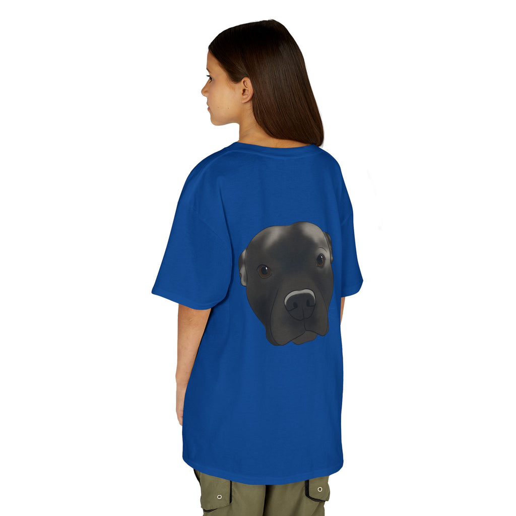 Kids T‑Shirt — Cute Black Puppy Face
