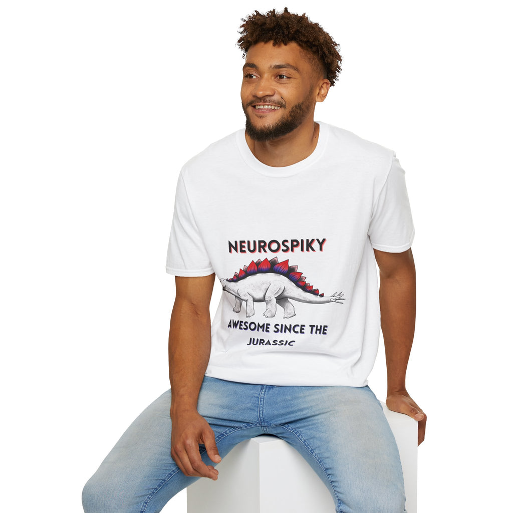 Neurospiky T-Shirt — "Neurospiky: Awesome Since the Jurassic" Stegosaurus Dinosaur