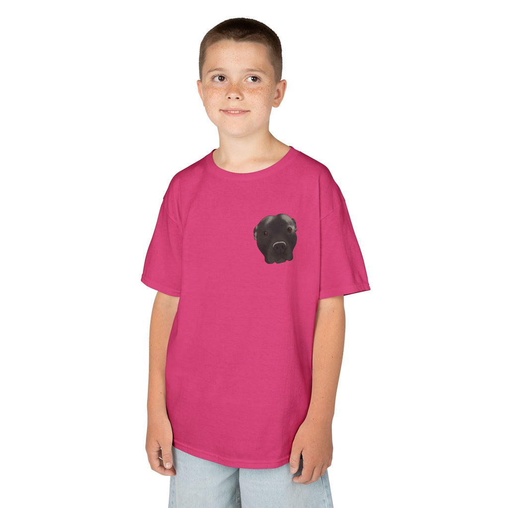 Kids T‑Shirt — Cute Black Puppy Face