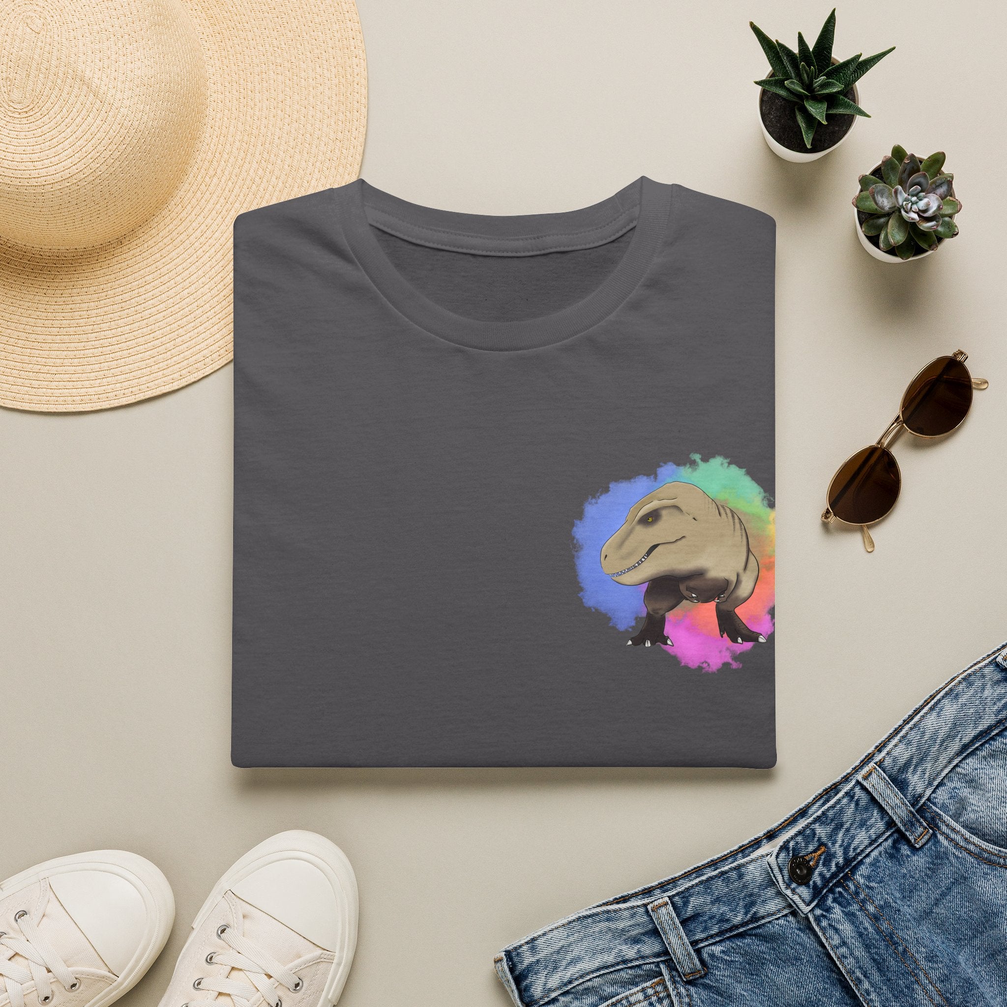 T-Rex T-Shirt - Watercolour Splash