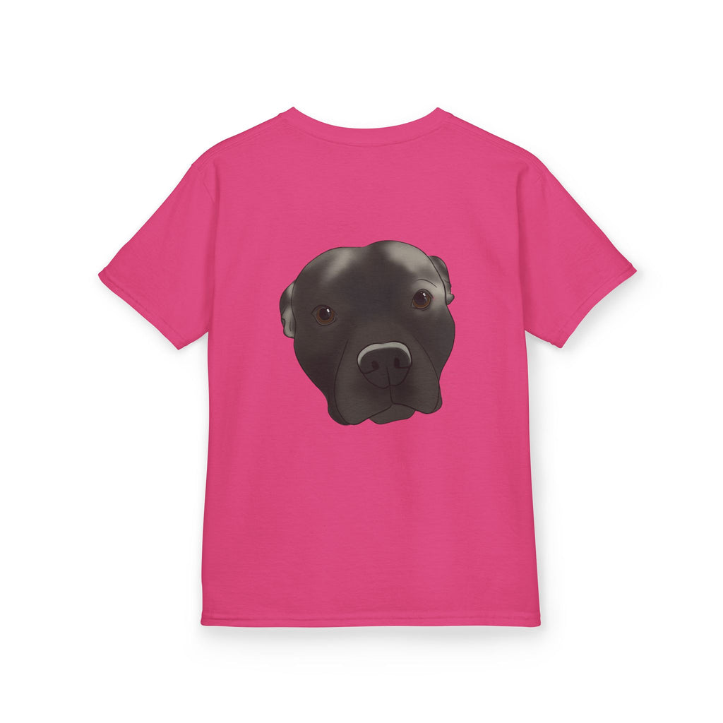 Kids T‑Shirt — Cute Black Puppy Face