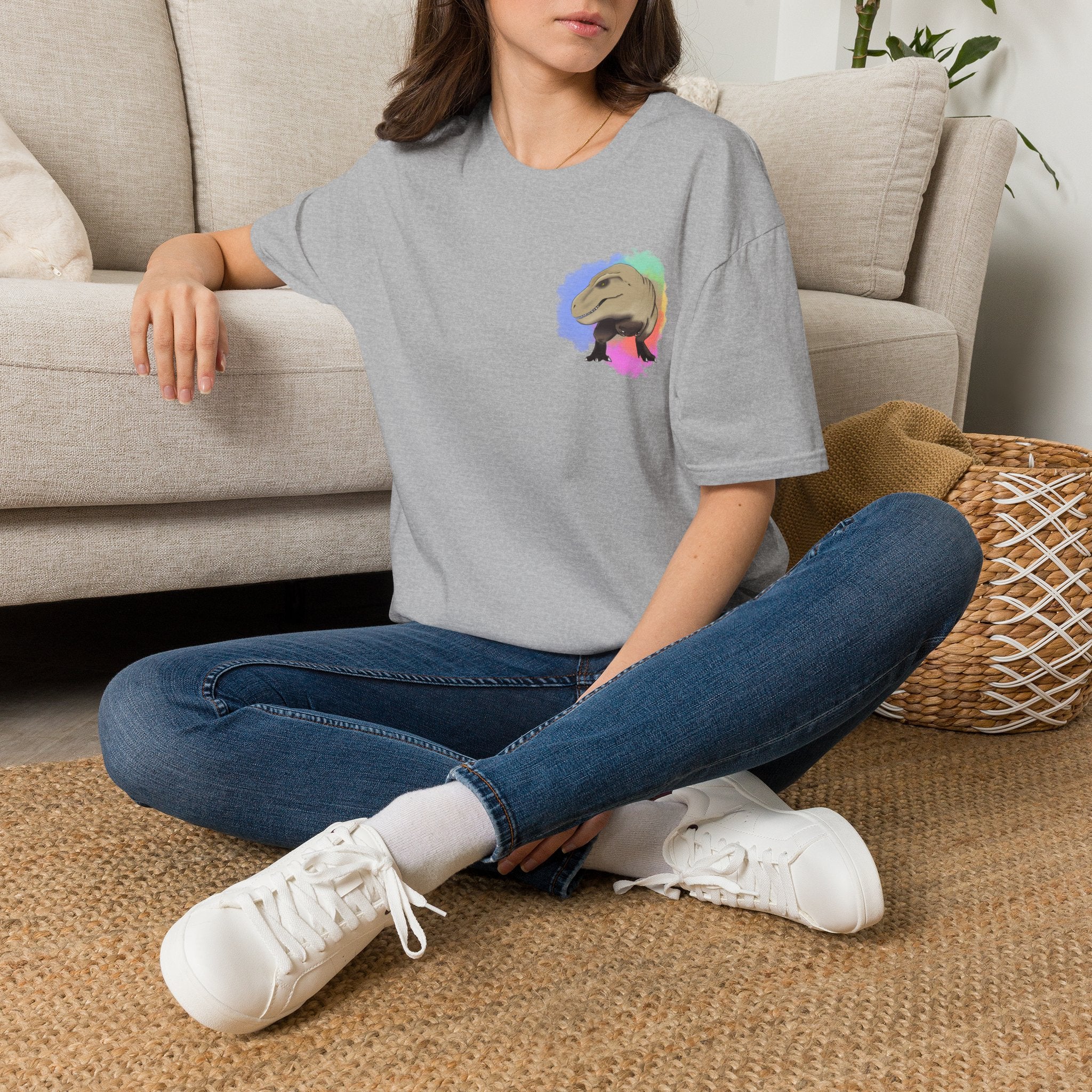 T-Rex T-Shirt - Watercolour Splash