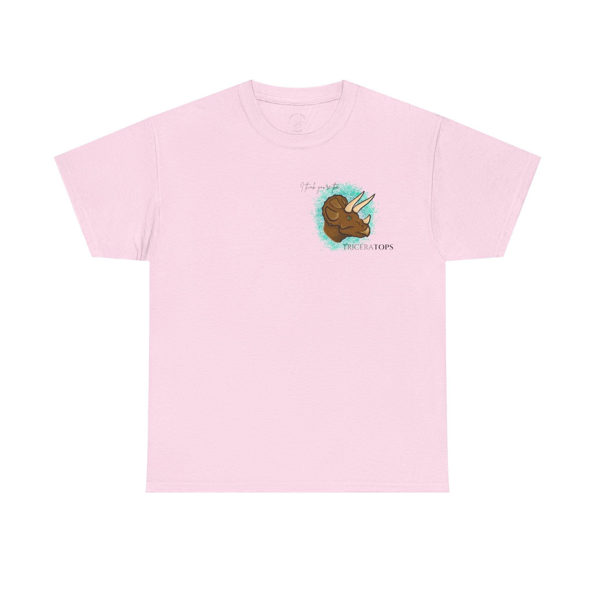 Triceratops Illustration Tee I Think You're the TriceraTOPS | Dinosaur Graphic Shirt