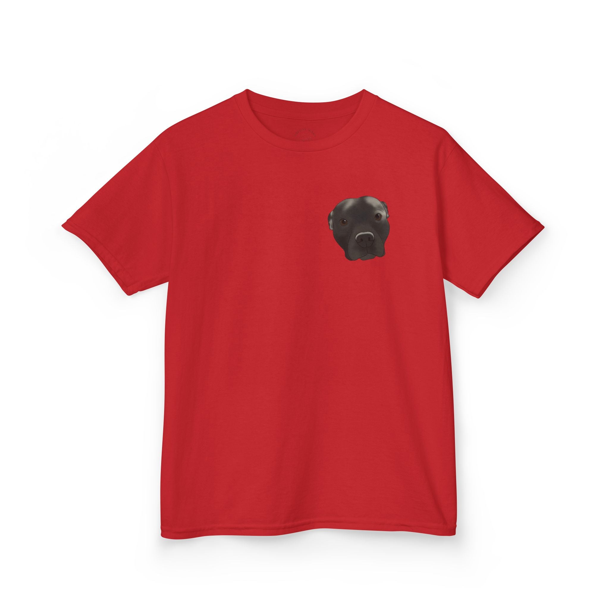 Kids T‑Shirt — Cute Black Puppy Face