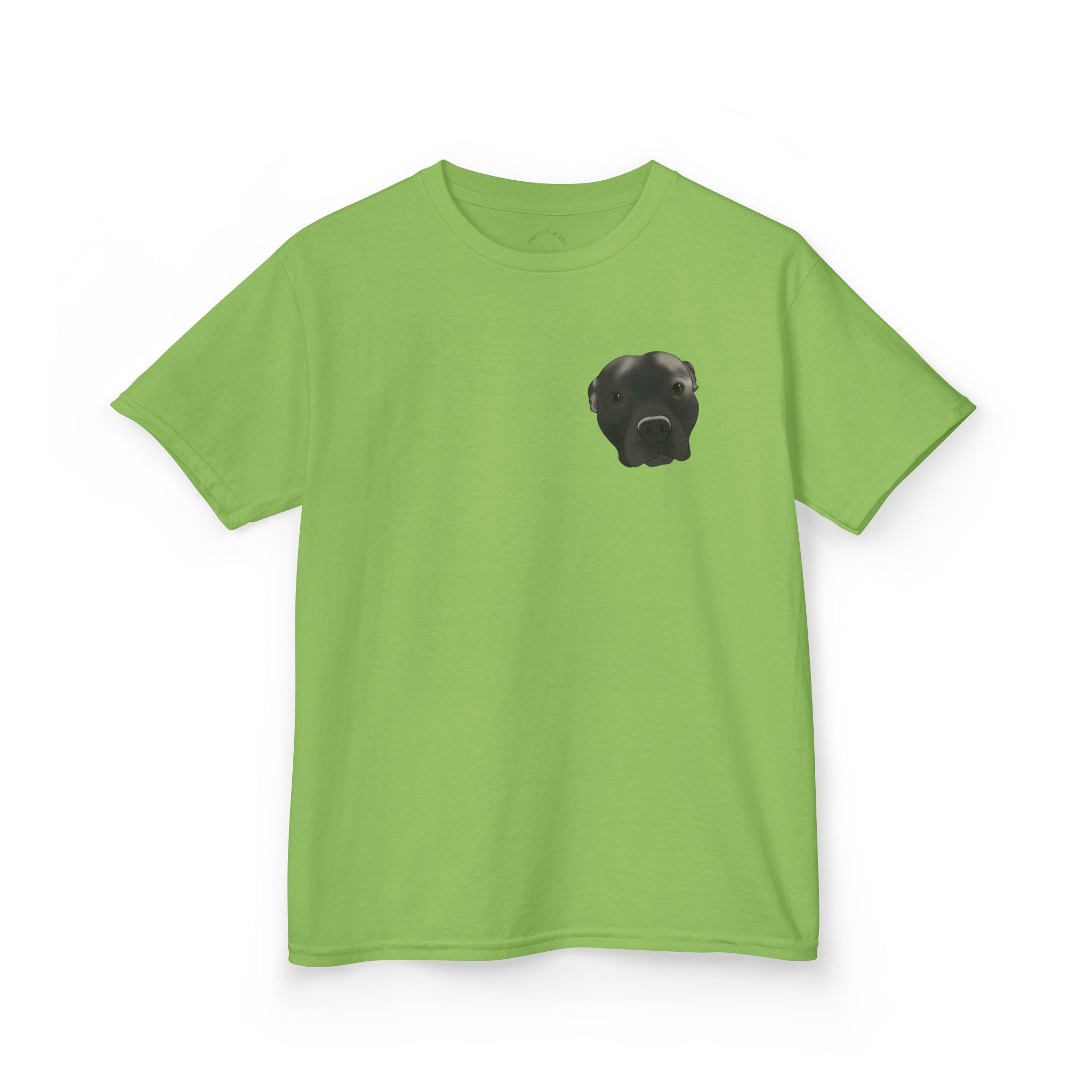 Kids T‑Shirt — Cute Black Puppy Face