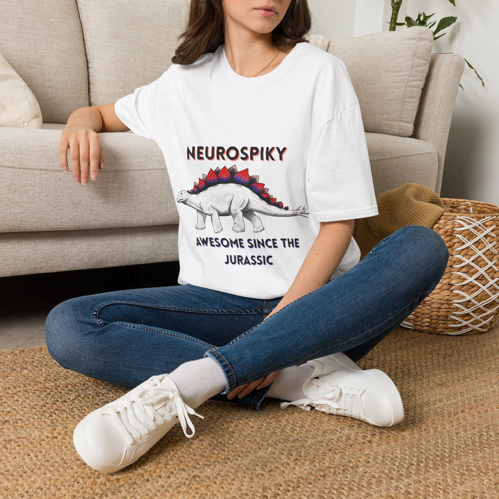 Neurospiky T-Shirt — "Neurospiky: Awesome Since the Jurassic" Stegosaurus Dinosaur
