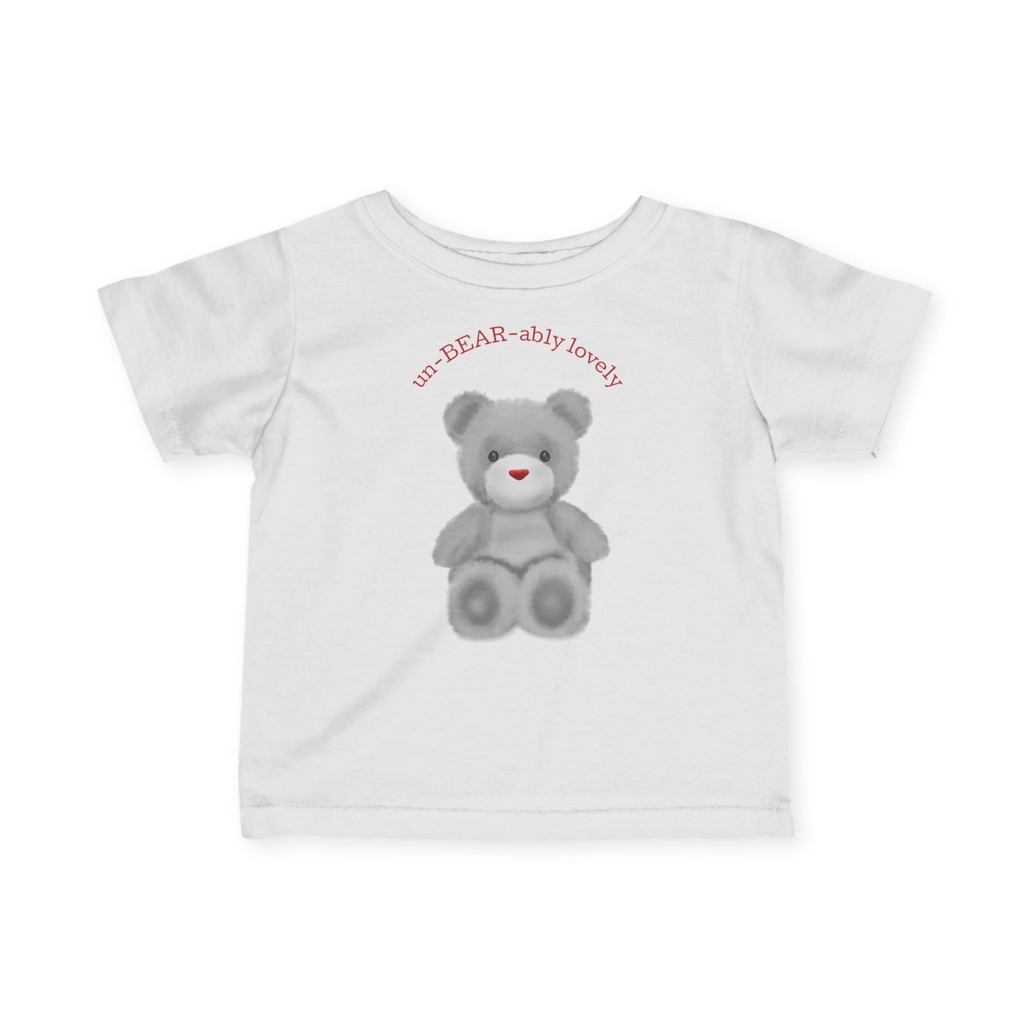 Grey Teddy Bear Infant Tee | Cute Baby Bear Graphic - Unisex