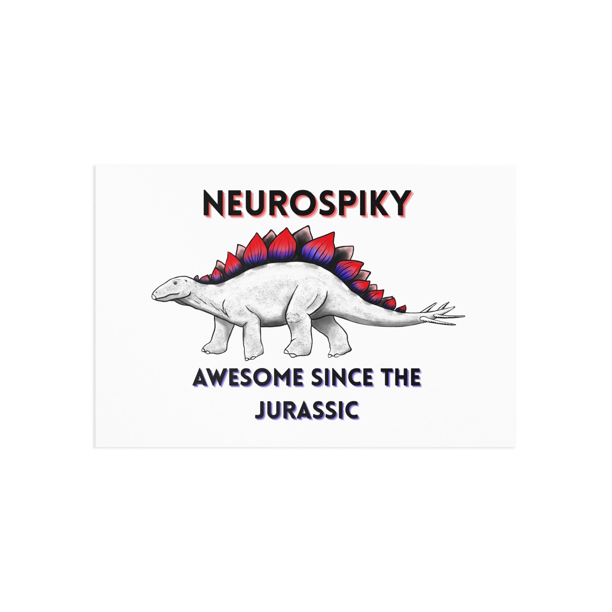 Neurospiky Stegosaurus Postcards — 'Awesome Since the Jurassic' Fine Art Postcards