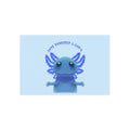 Axolotl Postcard – "Love Yourself A-Lotl" Cute Blue Axolotl Fine Art Postcard