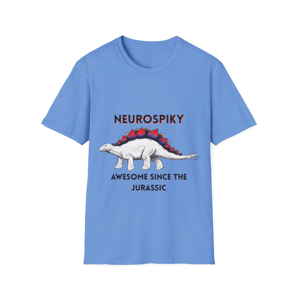 Neurospiky T-Shirt — "Neurospiky: Awesome Since the Jurassic" Stegosaurus Dinosaur