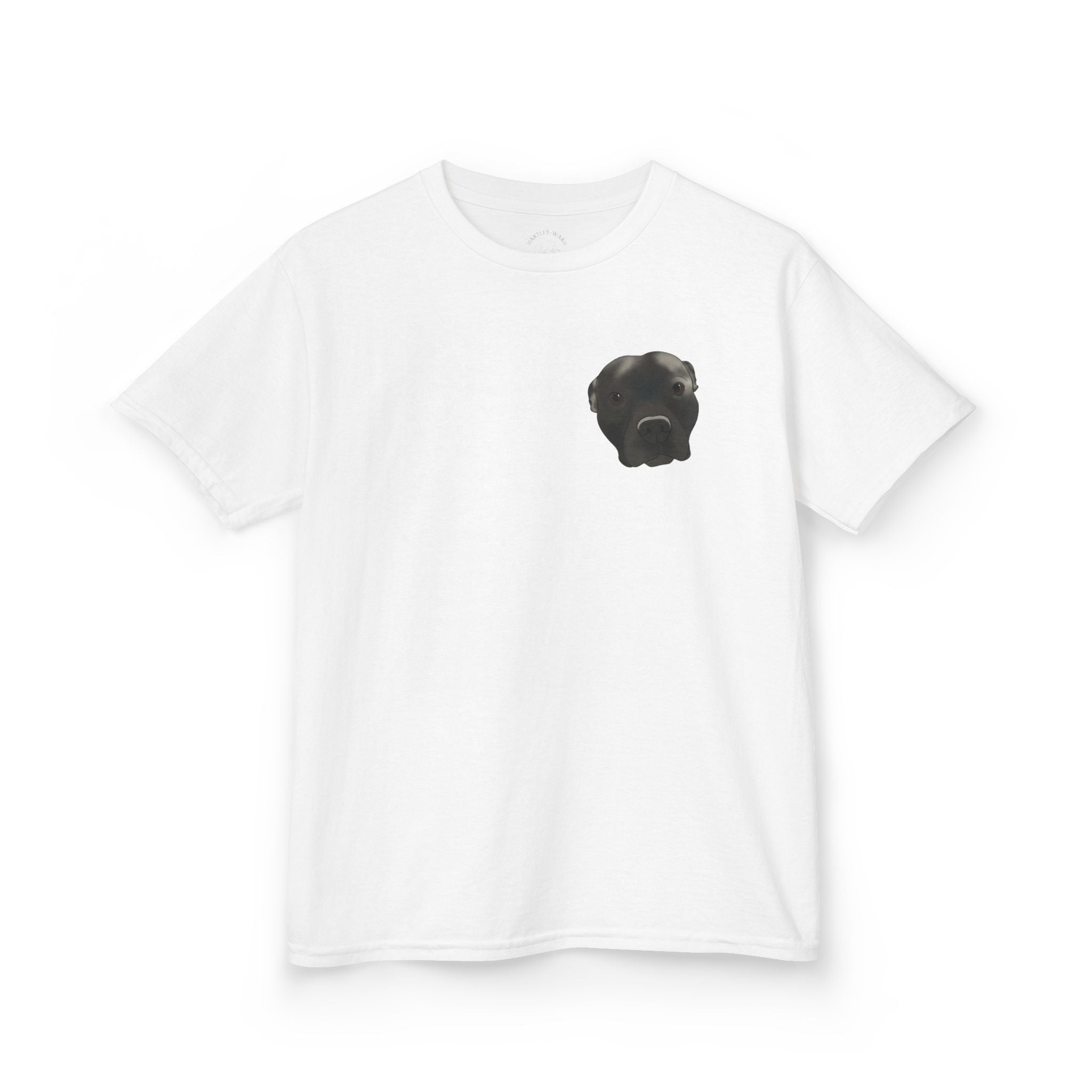 Kids T‑Shirt — Cute Black Puppy Face