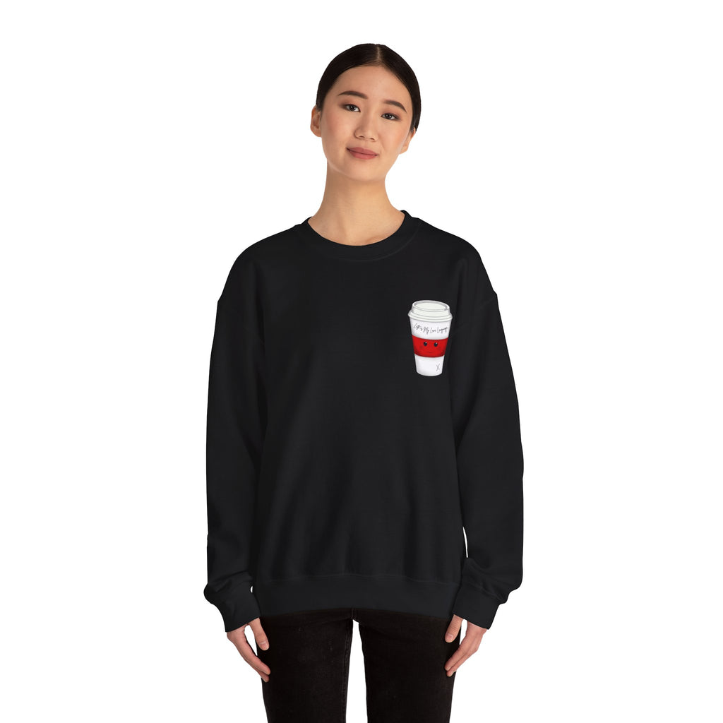 Coffee Cup Crewneck Sweatshirt – Cute 'Latte is My Love Language' Graphic