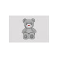 Teddy Bear Fine Art Postcard – Cute Grey Plush Illustration Cards for Baby Showers, New-born Announcements