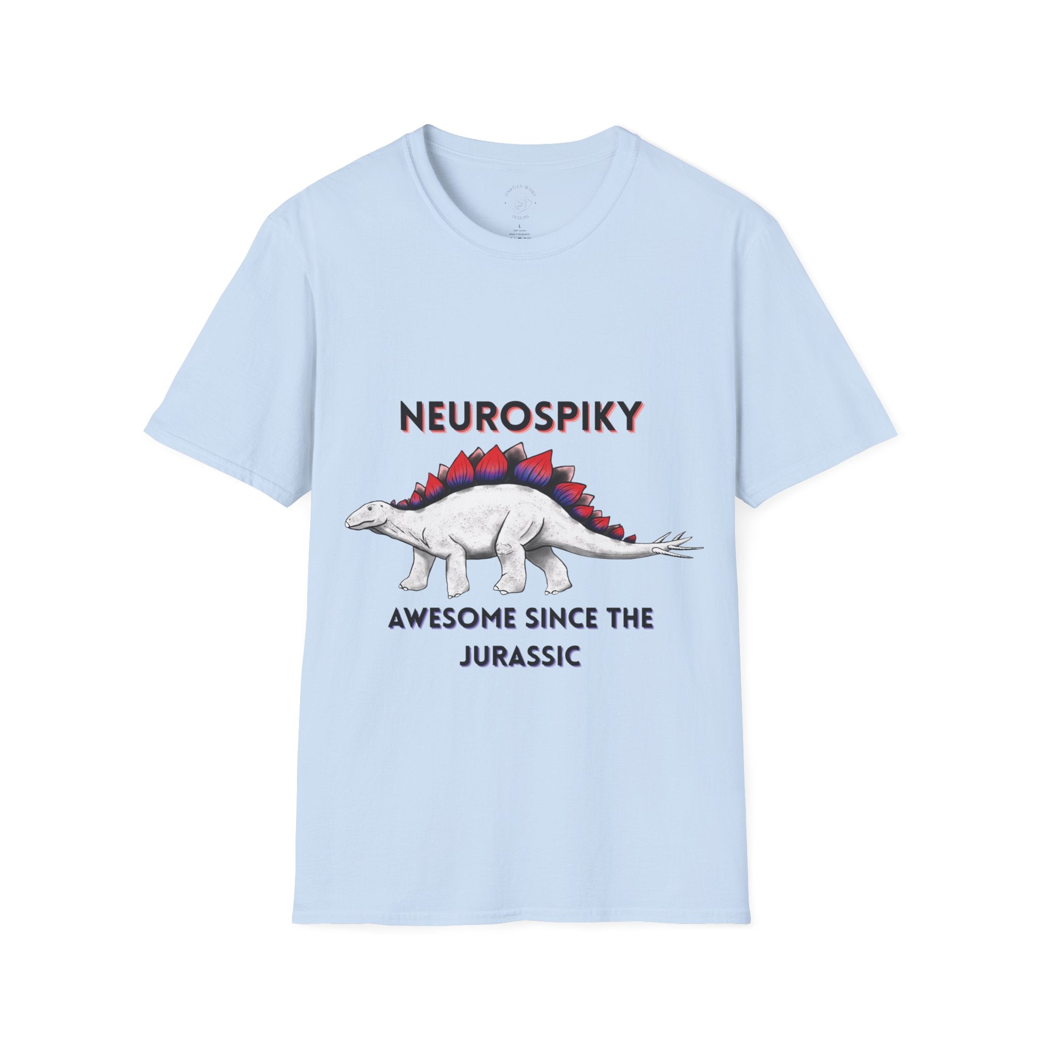 Neurospiky T-Shirt — "Neurospiky: Awesome Since the Jurassic" Stegosaurus Dinosaur