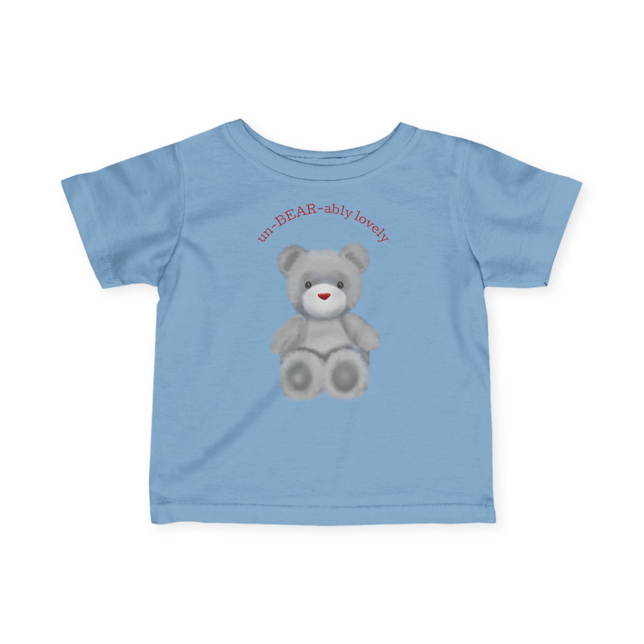 Grey Teddy Bear Infant Tee | Cute Baby Bear Graphic - Unisex