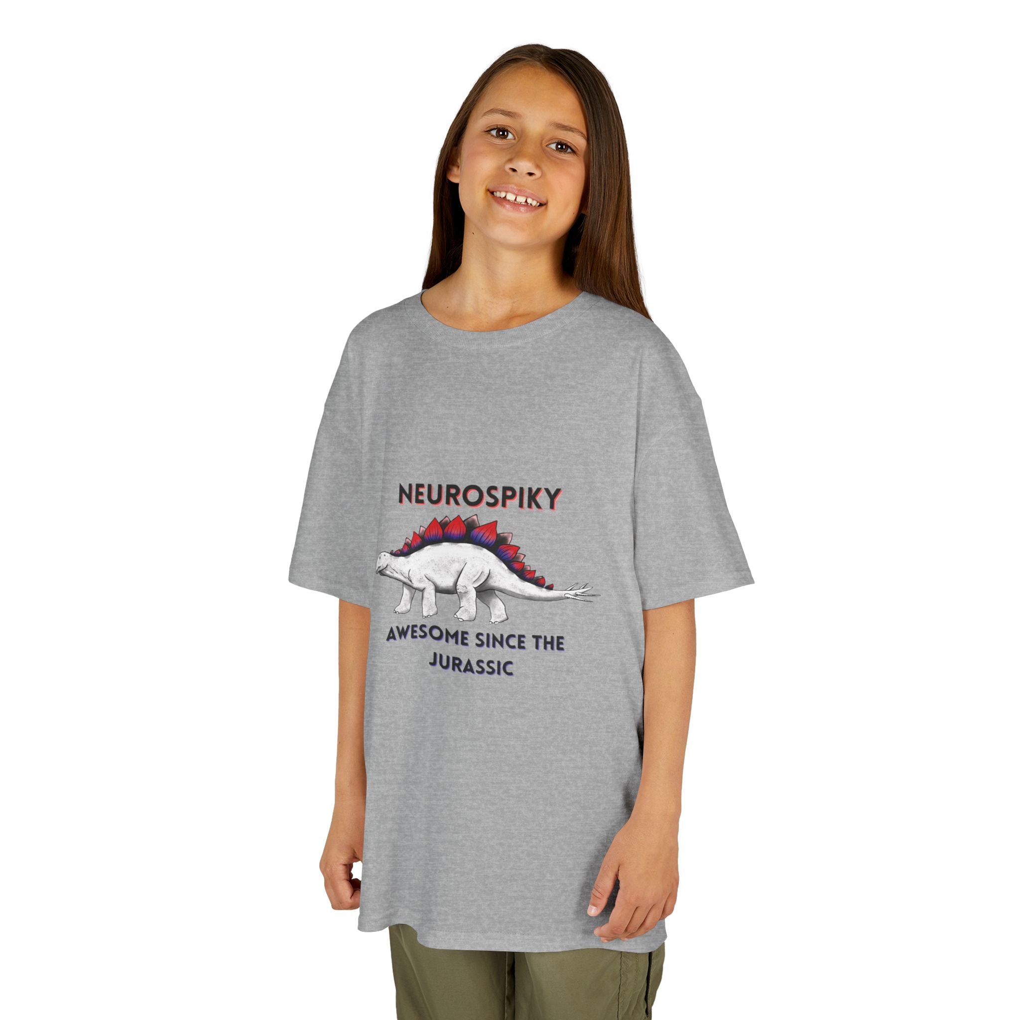 Kids T‑Shirt — 'Neurospiky: Awesome Since the Jurassic' Stegosaurus Dinosaur Tee