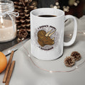 Triceratops Ceramic Mug – "I Don't Run, I Charge"