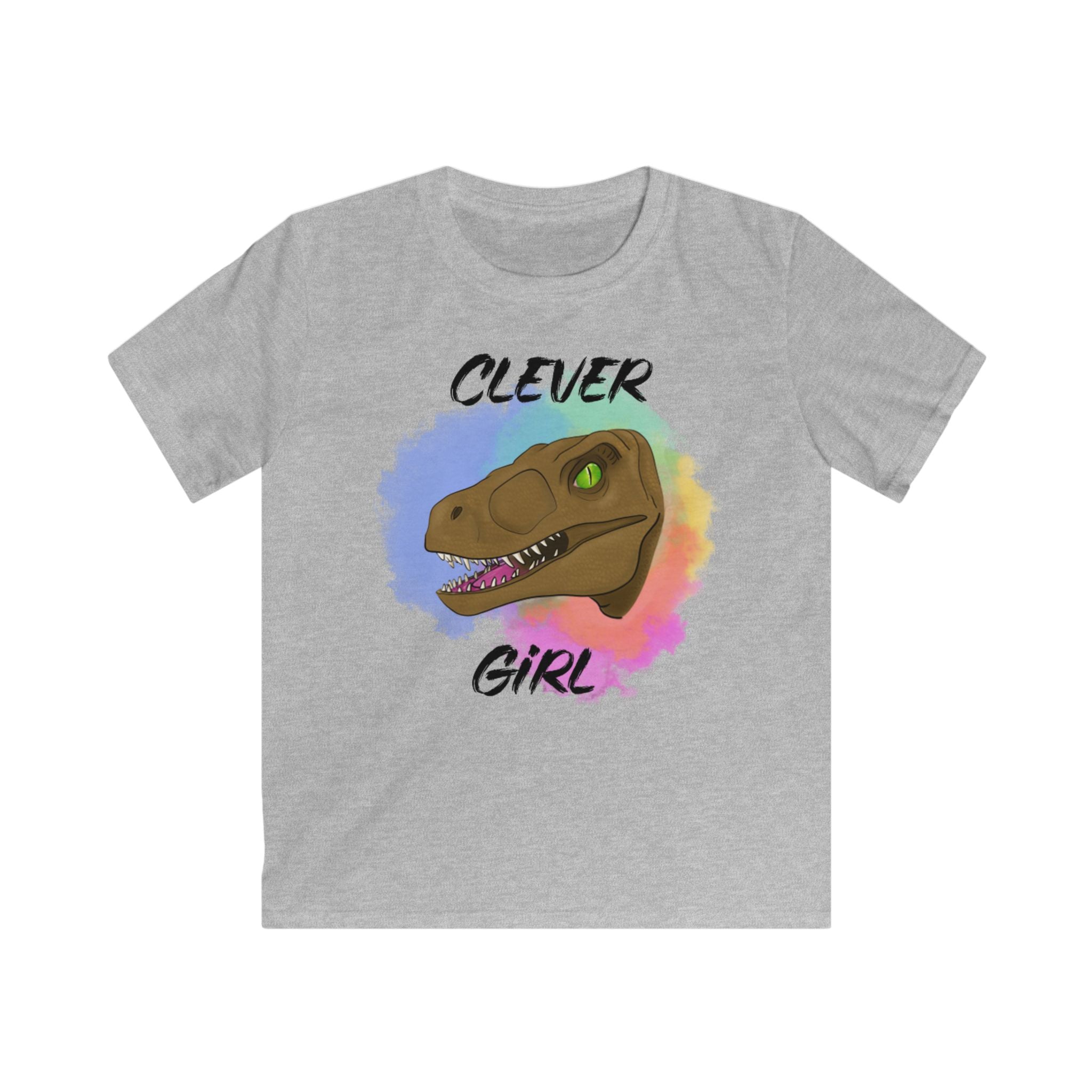 Kids T-Shirt — "Clever Girl" Raptor Graphic Tee for Dinosaur fans