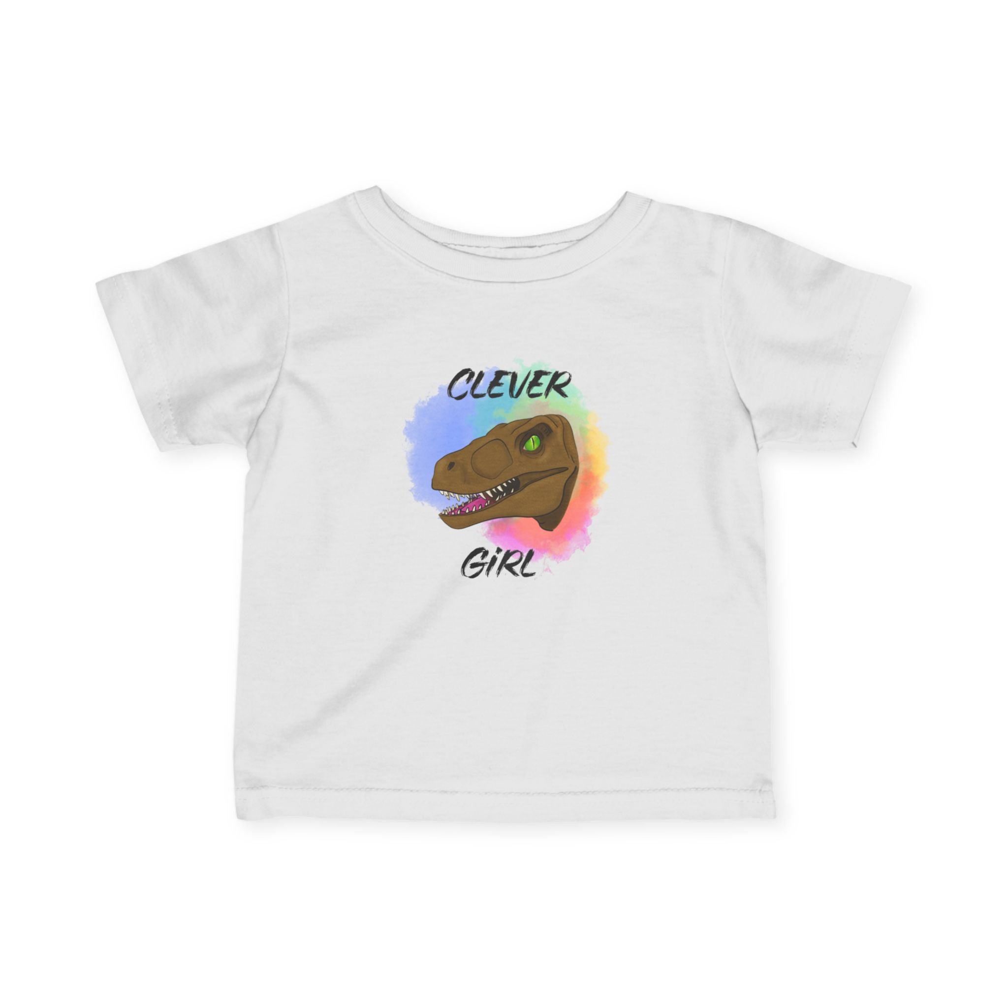 Clever Girl Infant Tee — Rainbow Raptor T-Shirt