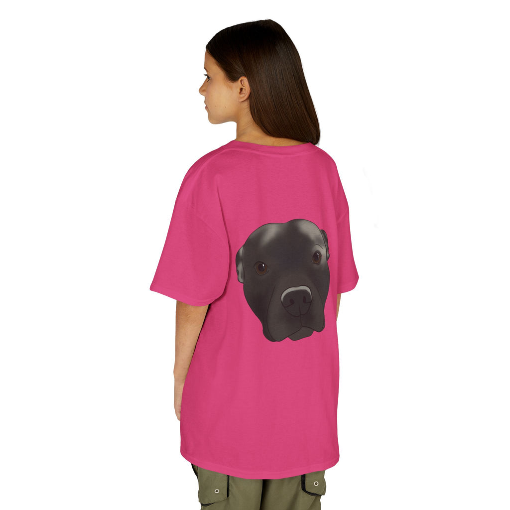 Kids T‑Shirt — Cute Black Puppy Face
