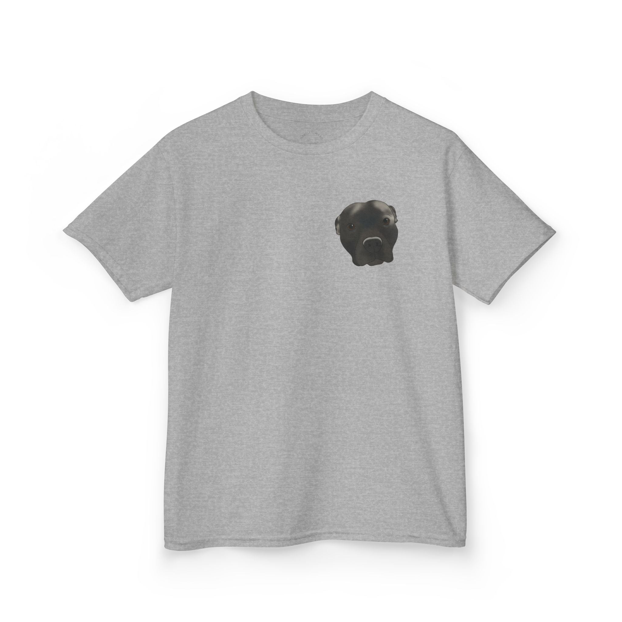 Kids T‑Shirt — Cute Black Puppy Face