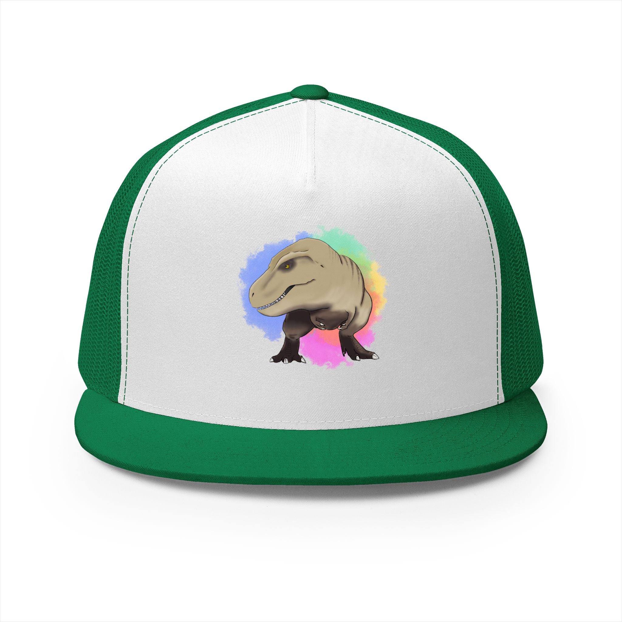 Dinosaur Trucker Cap — Tyrannosaurus Rex 5-Panel Hat