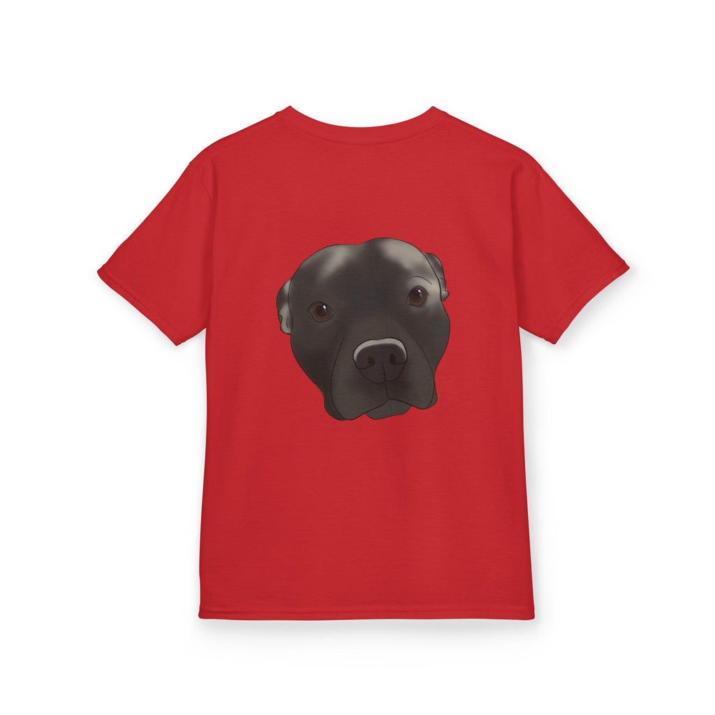Kids T‑Shirt — Cute Black Puppy Face