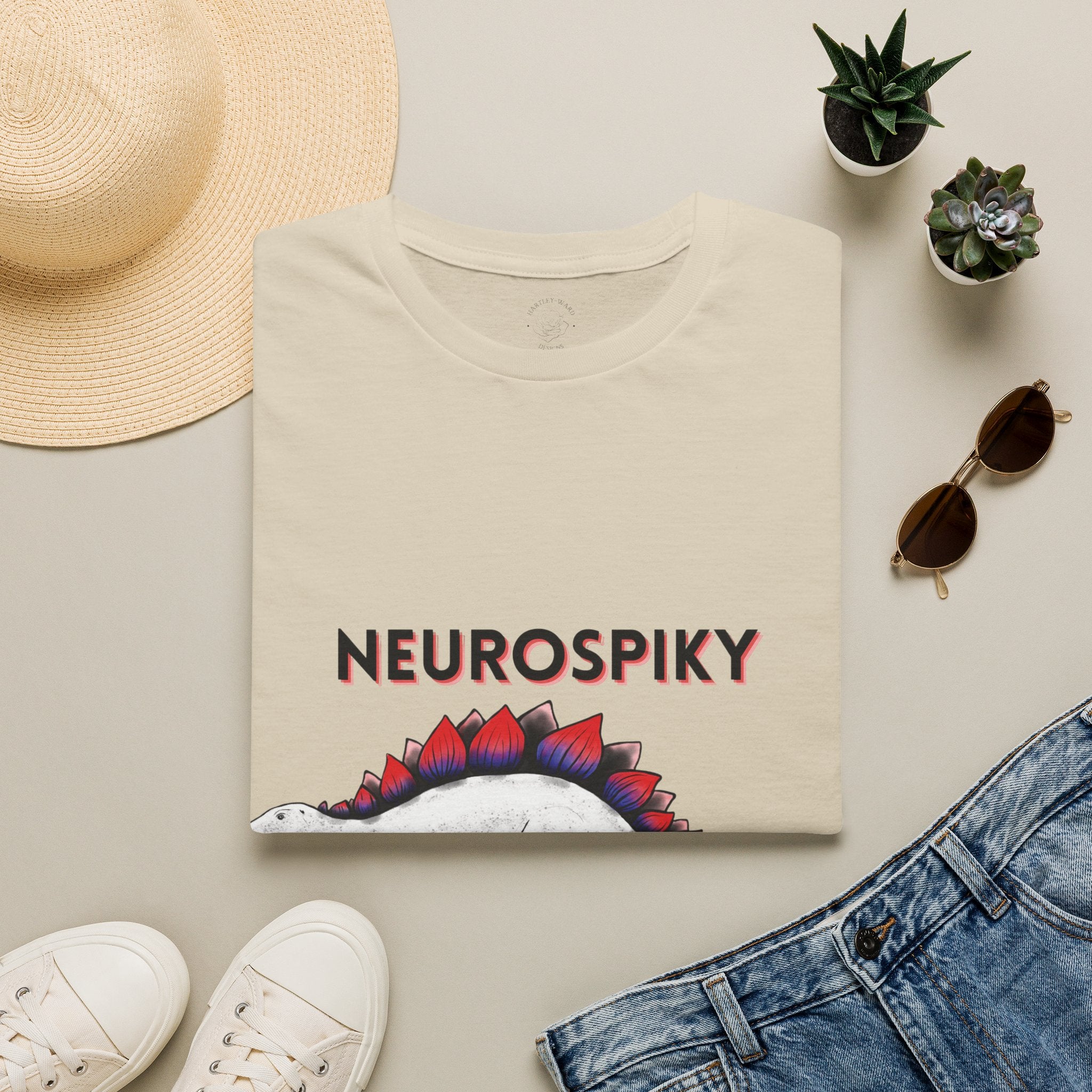 Neurospiky T-Shirt — "Neurospiky: Awesome Since the Jurassic" Stegosaurus Dinosaur