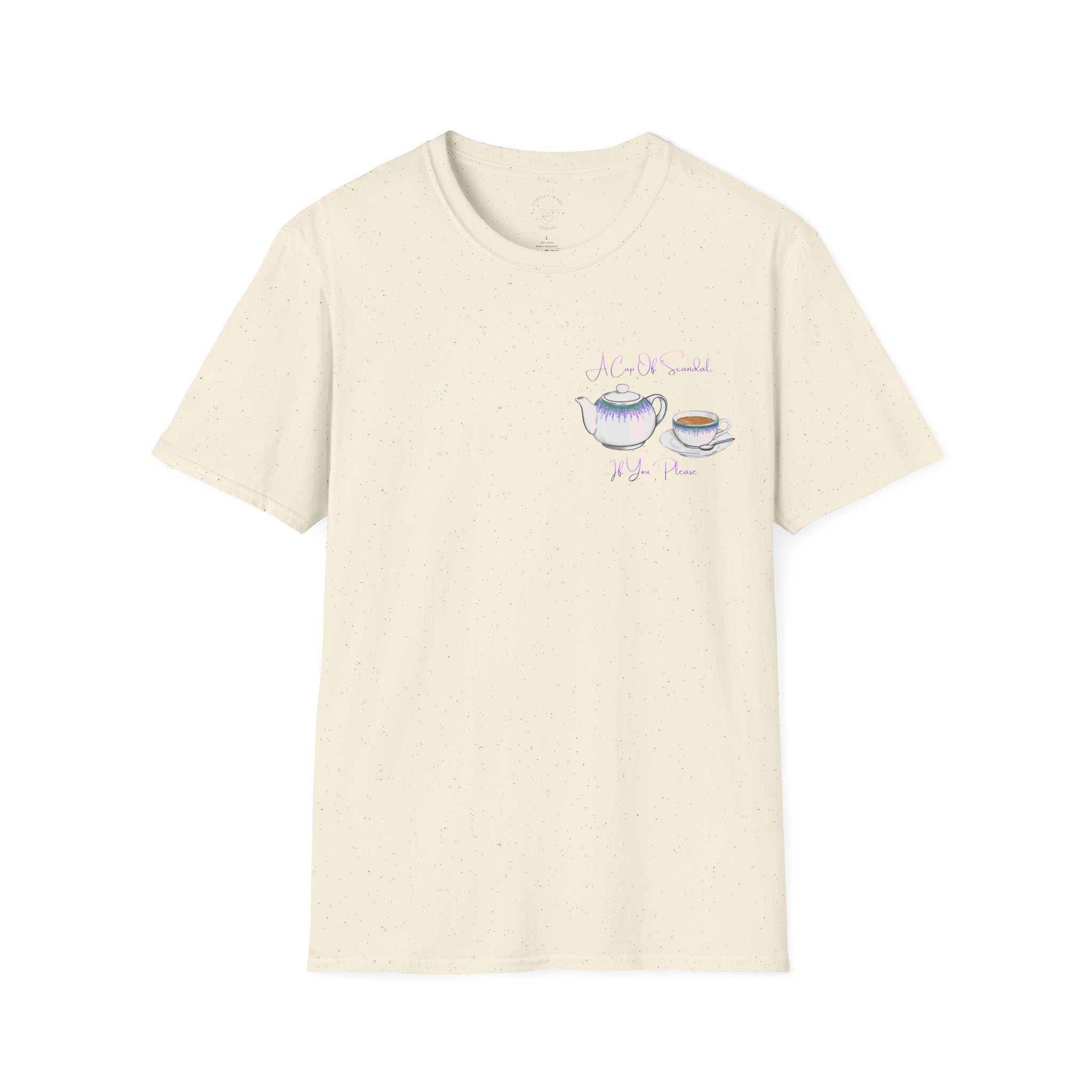 Afternoon tea T‑Shirt — 'A Cup Of Scandal if You Please' Teapot & Teacup Graphic