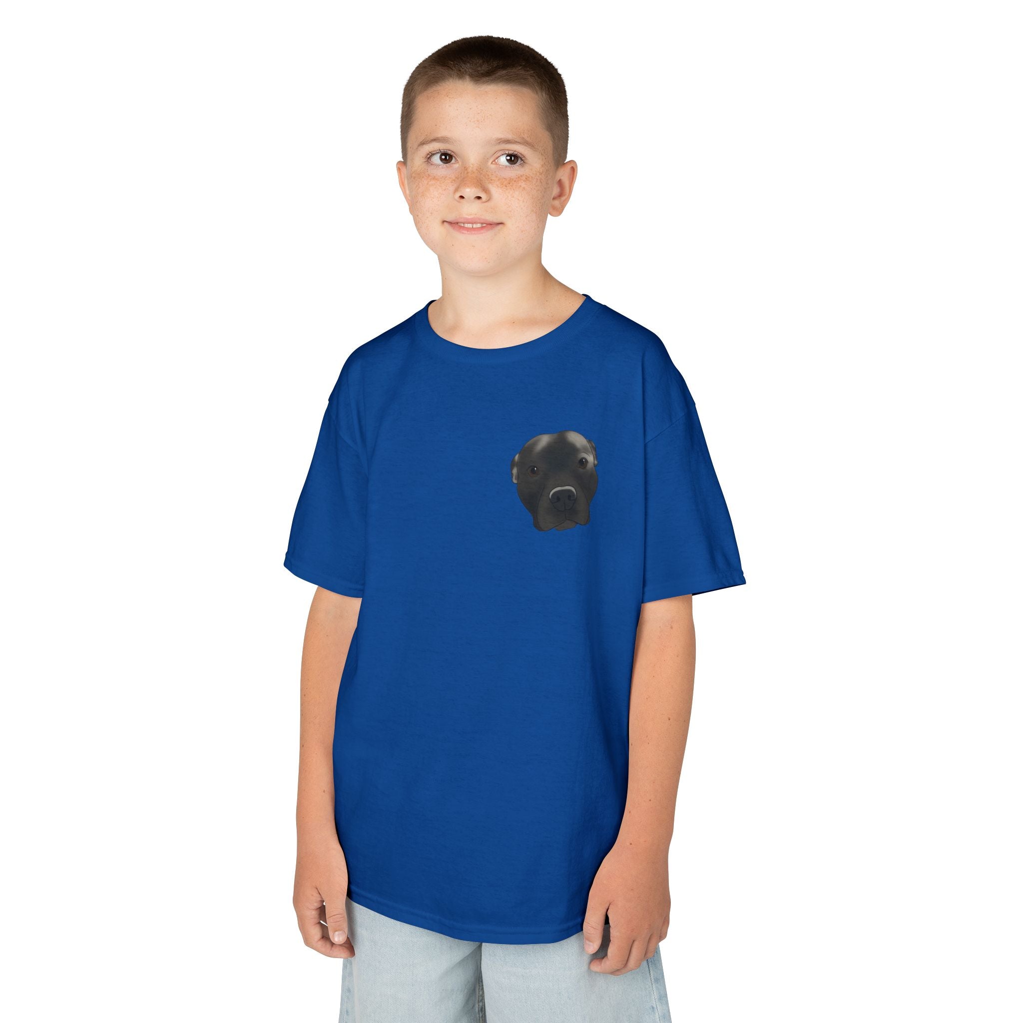 Kids T‑Shirt — Cute Black Puppy Face