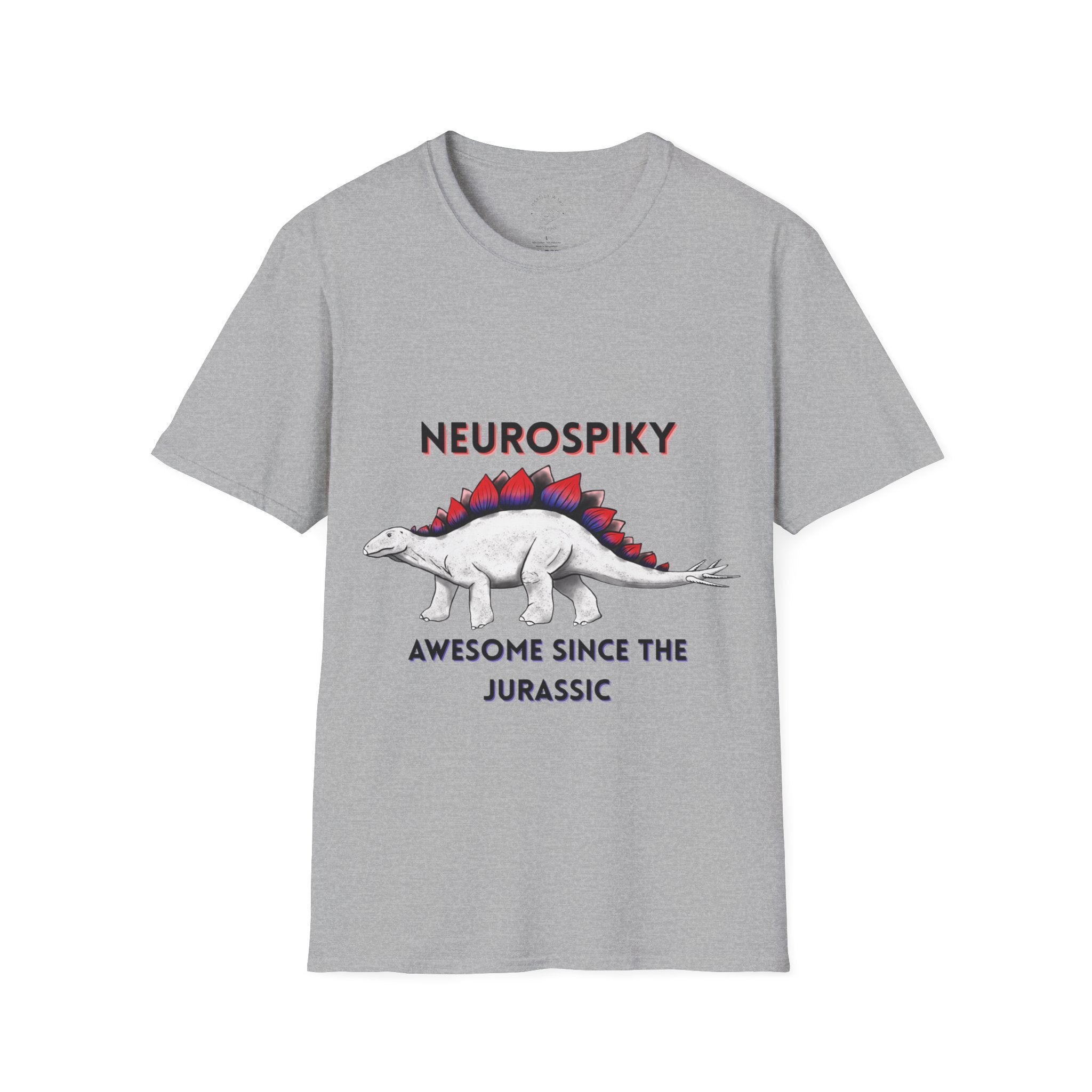 Neurospiky T-Shirt — "Neurospiky: Awesome Since the Jurassic" Stegosaurus Dinosaur