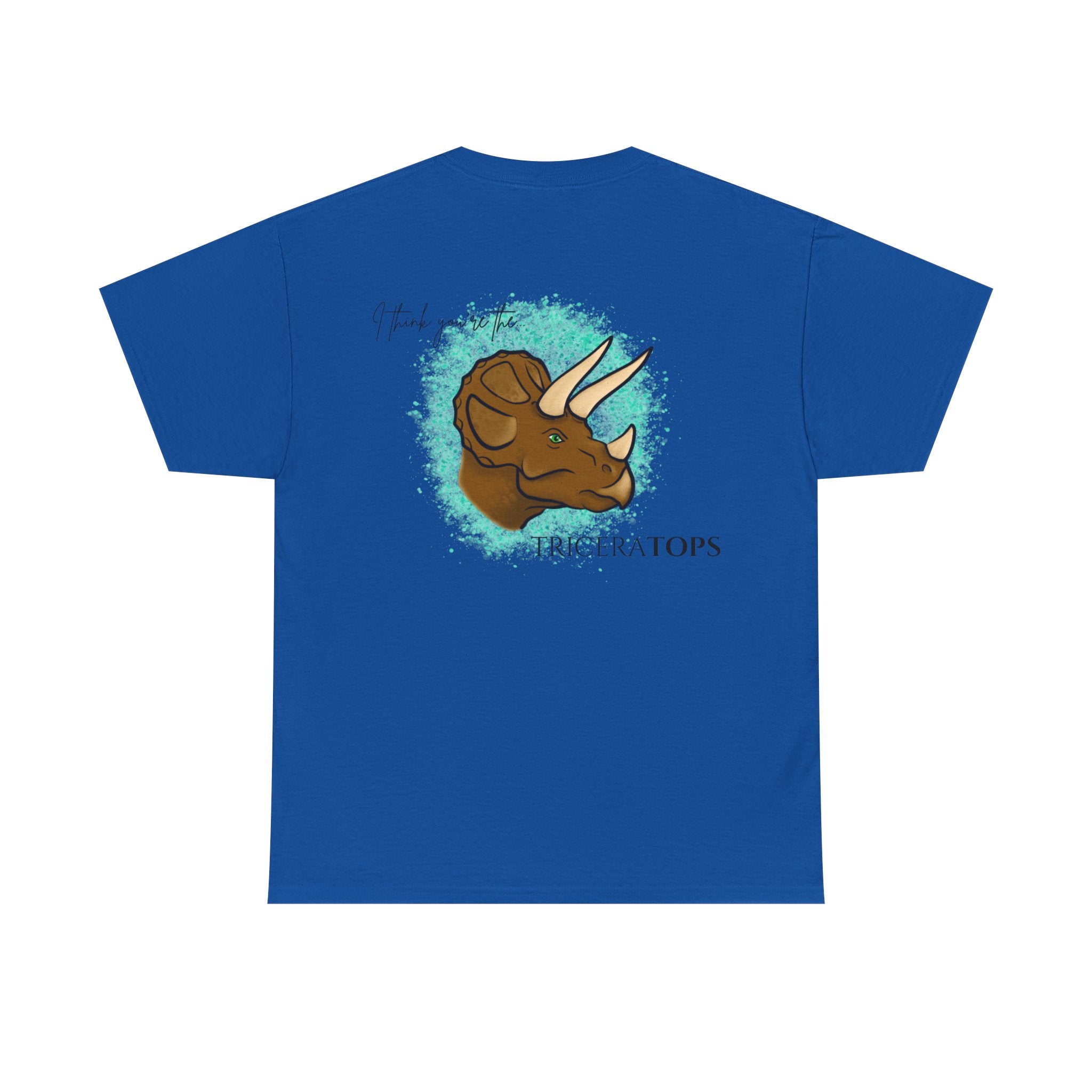 Triceratops Illustration Tee I Think You're the TriceraTOPS | Dinosaur Graphic Shirt