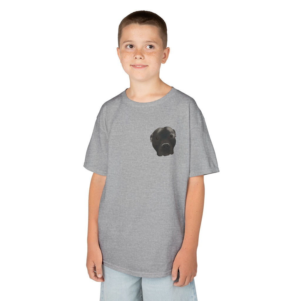 Kids T‑Shirt — Cute Black Puppy Face